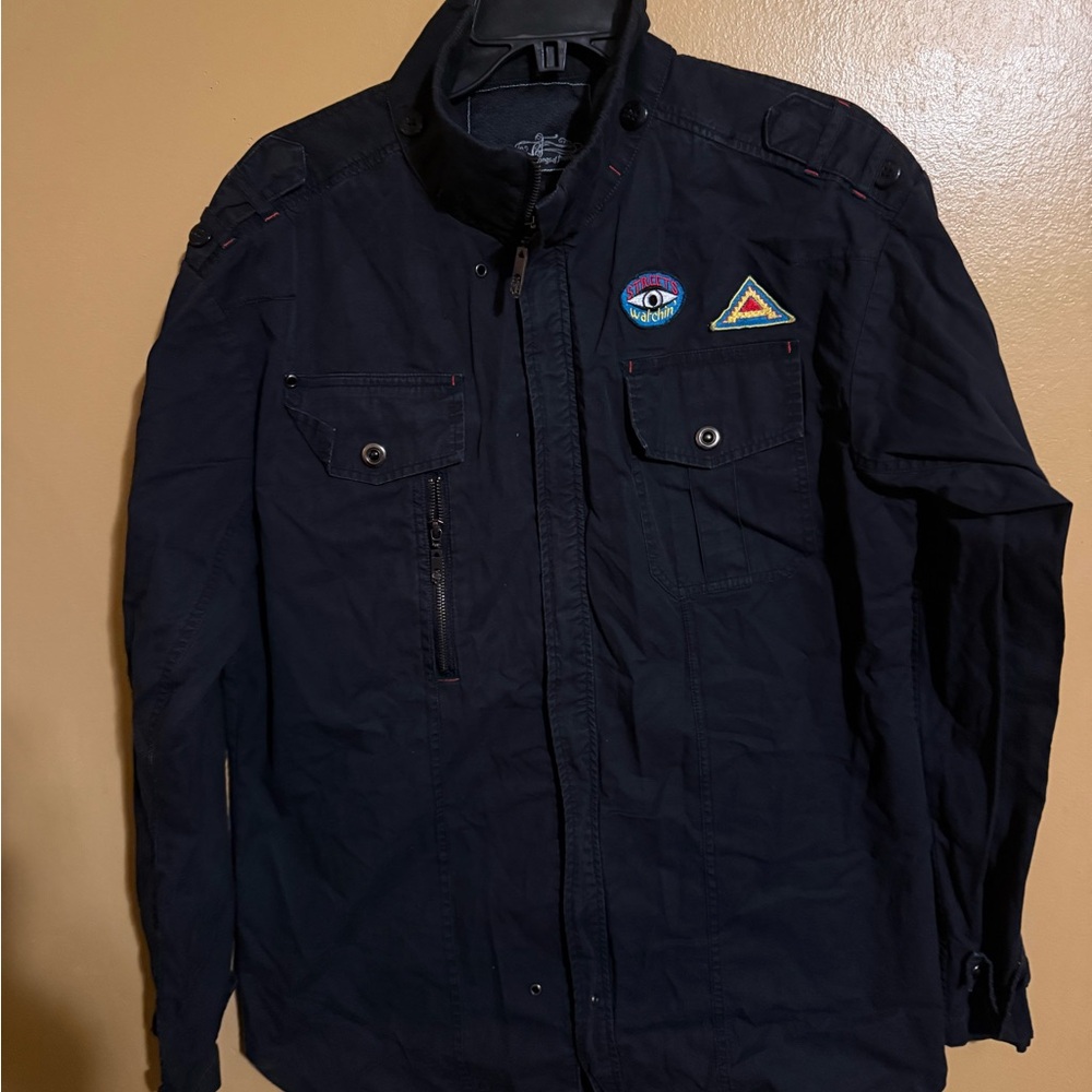Songs of Freedom black military jacket with patches Size L #punk #alternative